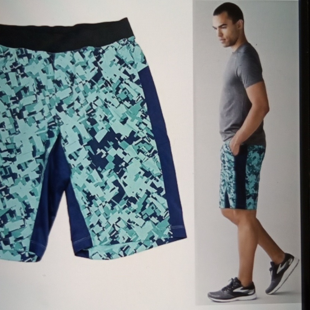 Lululemon Athletica T.H.E Short Tip Top Artic Teal Hero Blue Trail Outdoors M